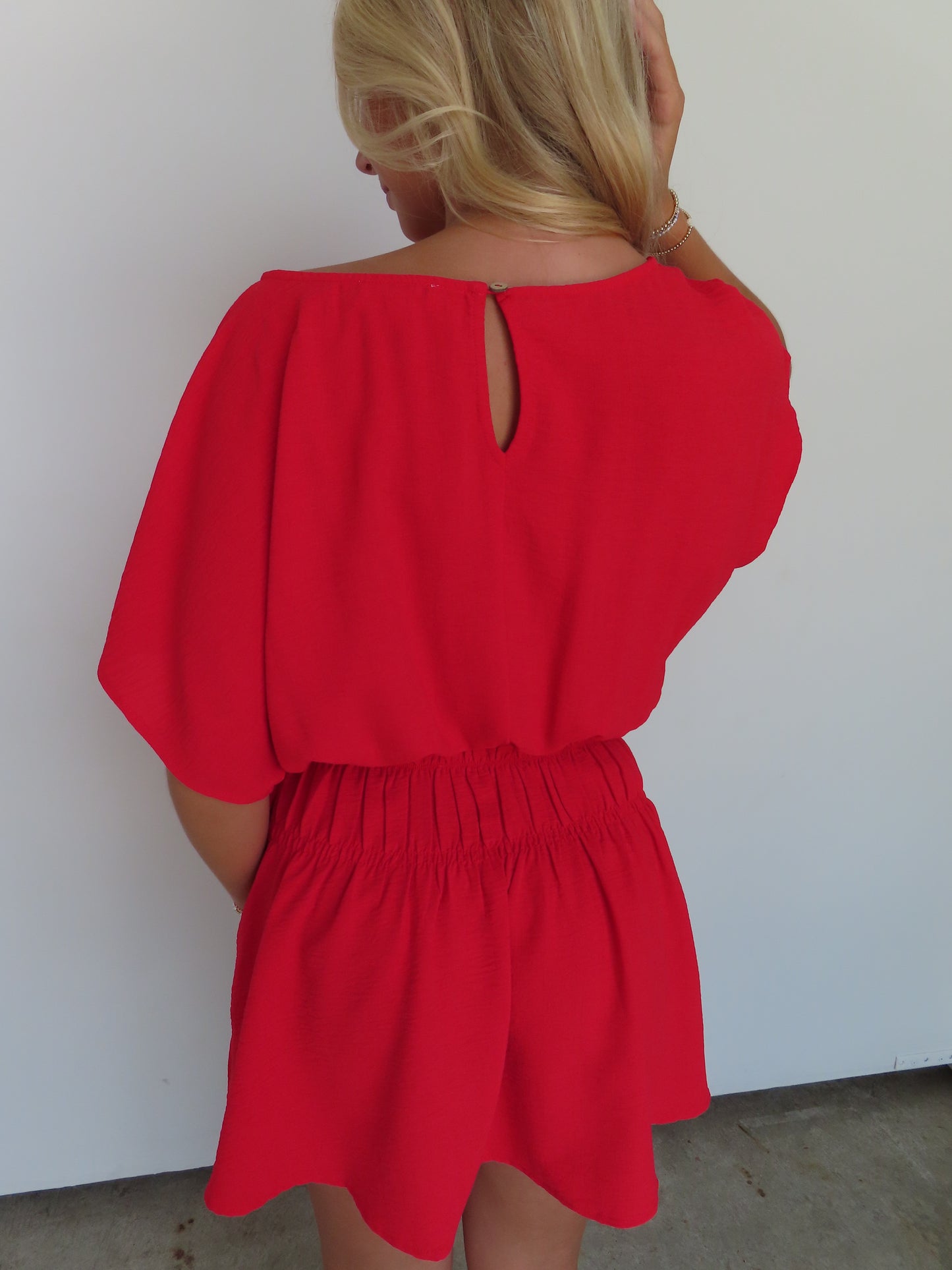 Boat Neck Mini Dress