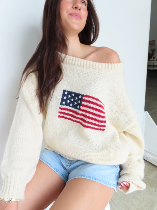 American Flag Sweater