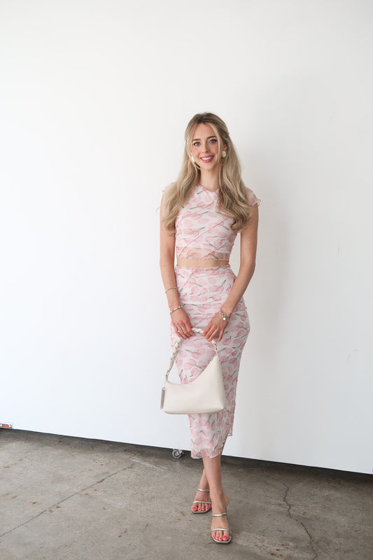 Tulip Mesh Maxi Skirt