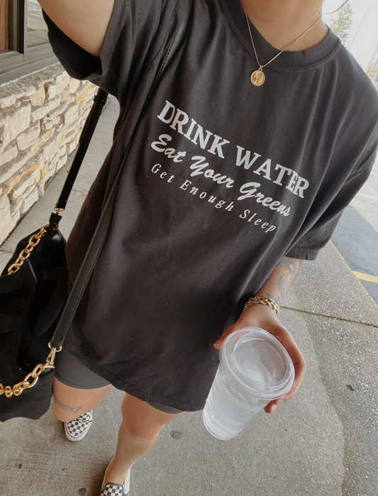 Drink Water Oversized T-Shirt
