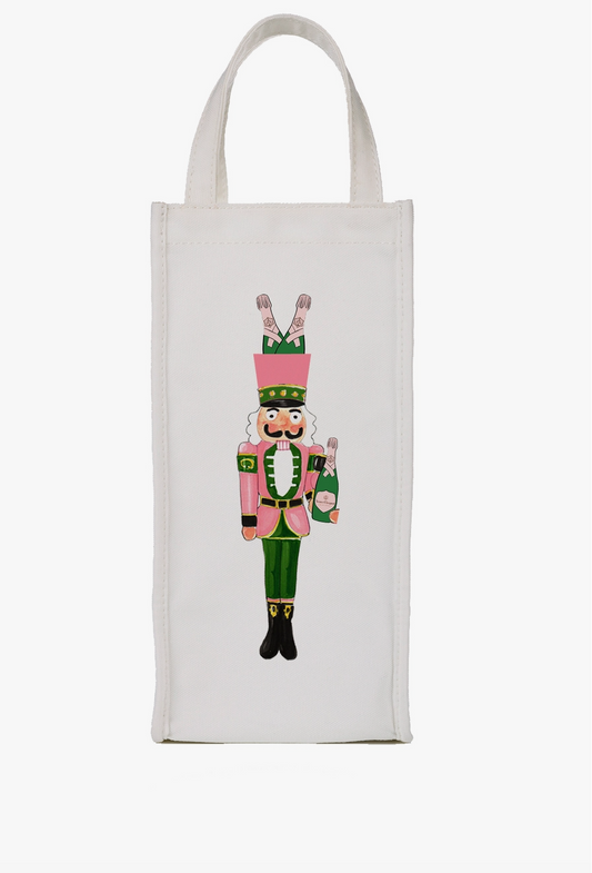 Nutcracker Christmas Wine Bag