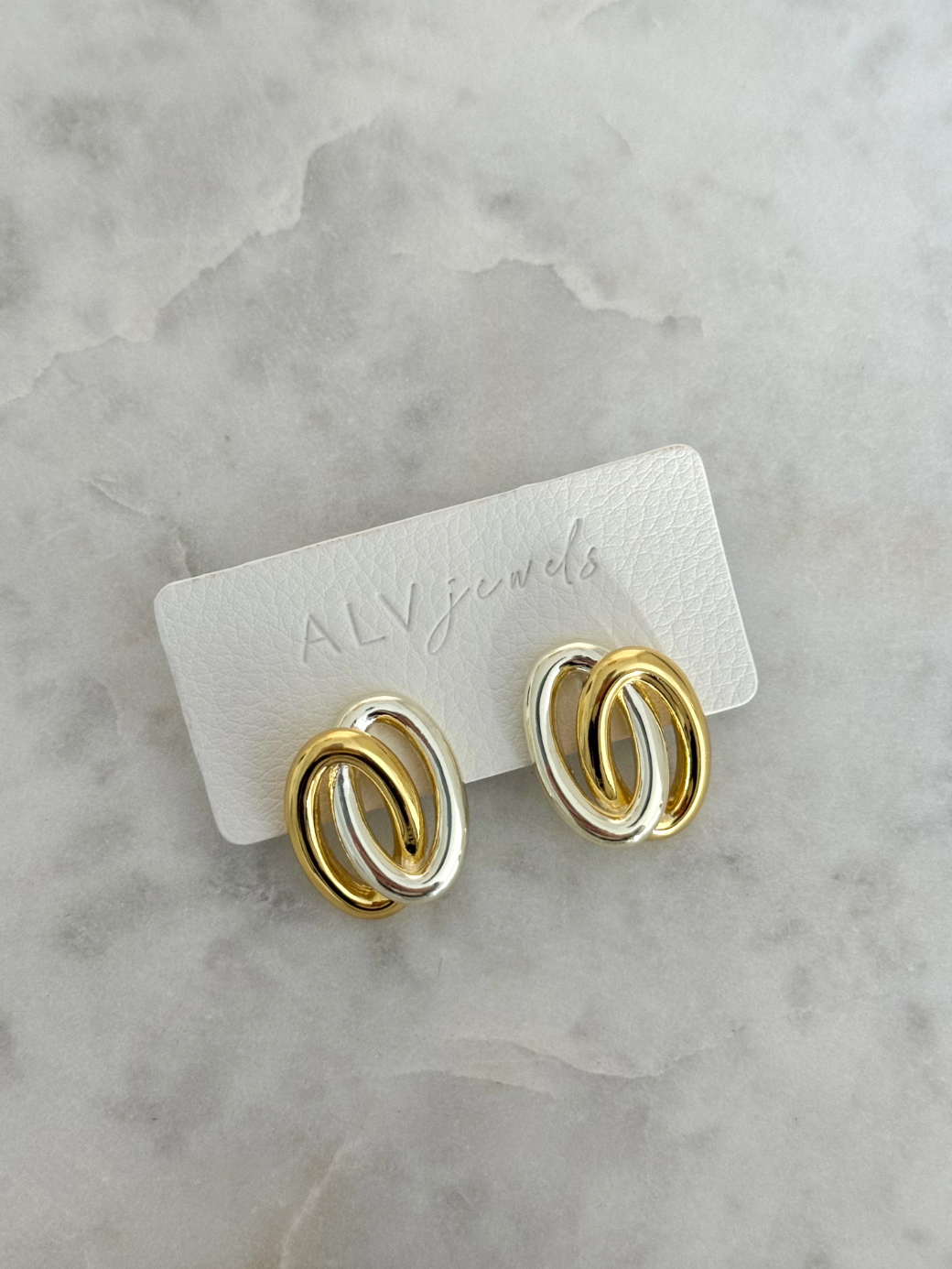 ALV Jewels Silver & Gold Loop Stud