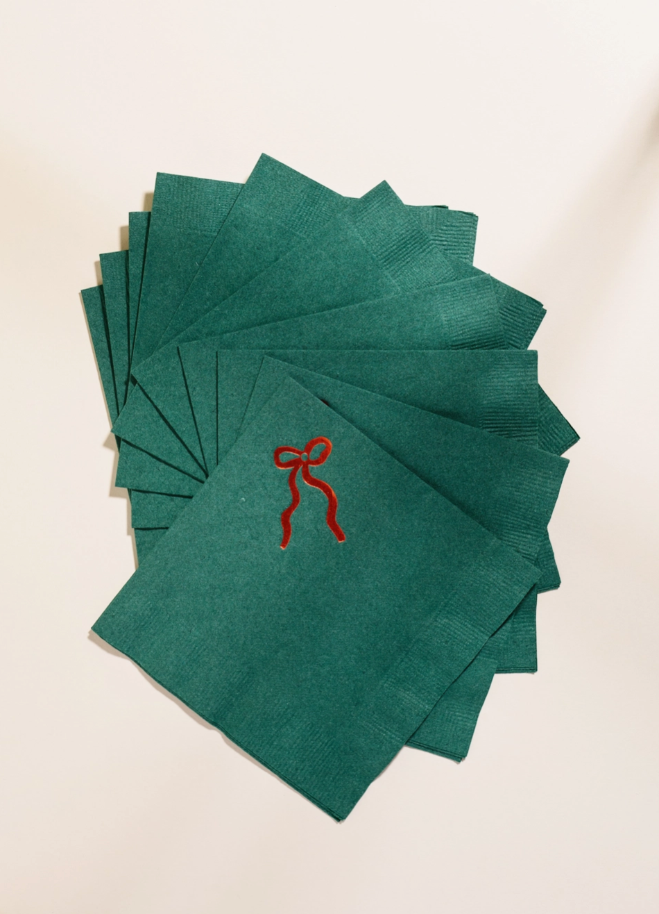 Christmas Bow Napkins