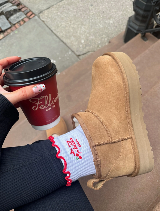 Cherry Pilates Socks