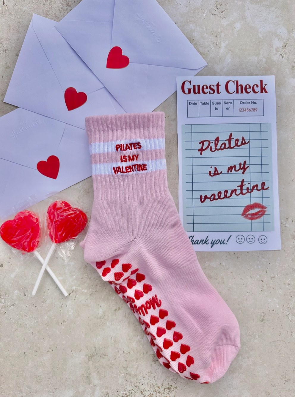 Valentines Pilates Socks