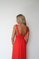 Carmine V-Neck Maxi Dress