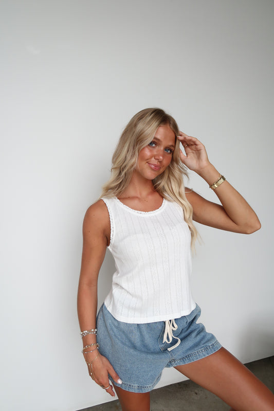 Pointelle Tank