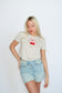 Cherry Red Bow Baby Tee