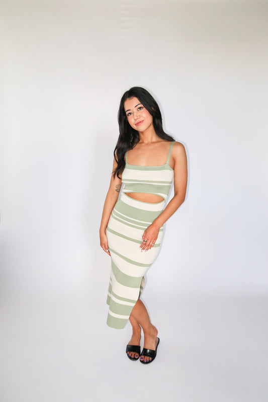 Eden Striped Midi Dress