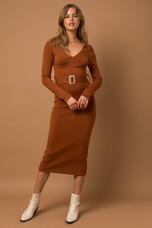 Penelope Collared Sweater Dress