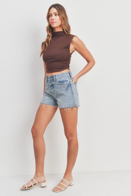 Light Denim A Line Short