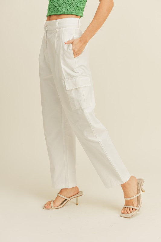 Tencel Blended Cargo Pants